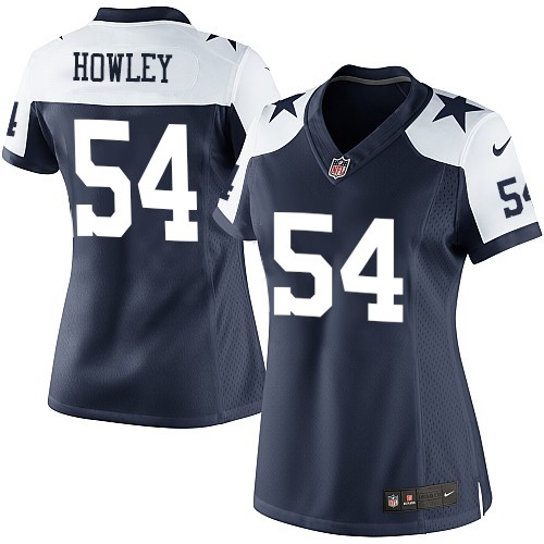 Women's Elite Chuck Howley Nike Jersey Navy Blue Alternate - #54 Throwback NFL Dallas Cowboys